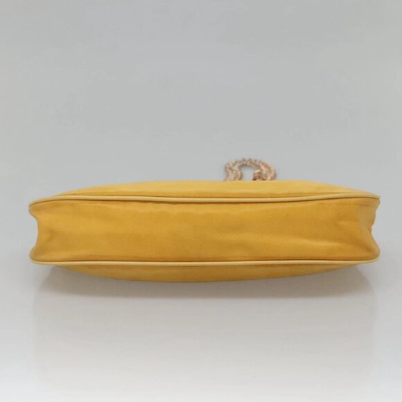PRADA Chain Shoulder Bag Nylon Yellow Gold Auth 139938 - Picture 7 of 16